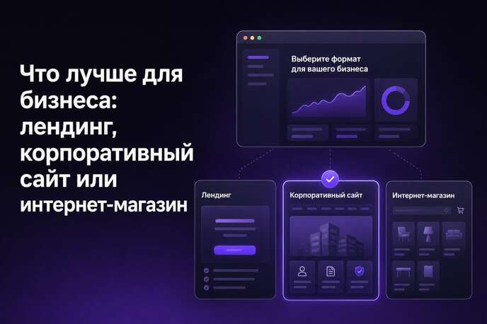 Что лучше для бизнеса: лендинг, корпоративный сайт или интернет-магазин